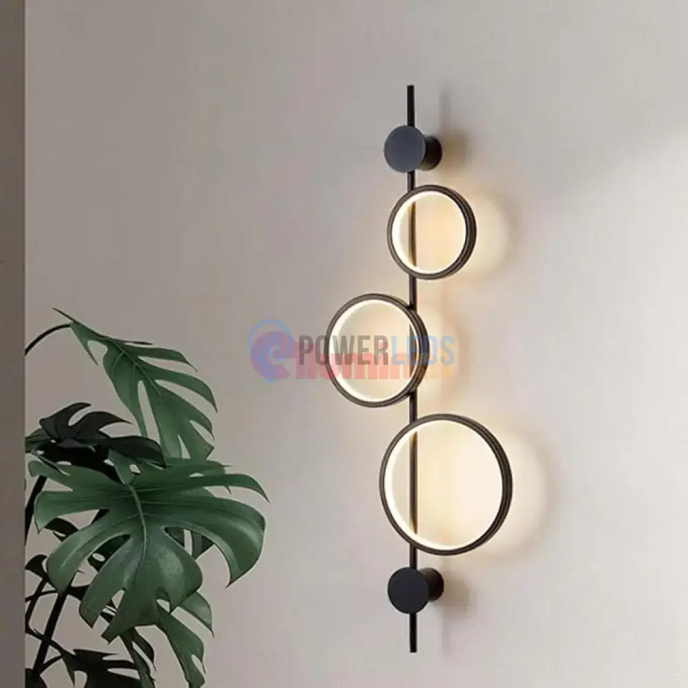 Aplica LED 40W TRIPLE ROUND BLACK 3 Functii powerleds.ro