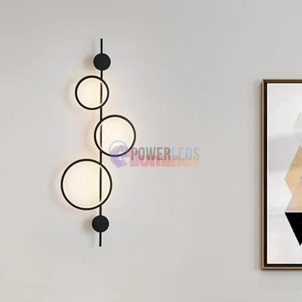 Aplica LED 40W TRIPLE ROUND BLACK 3 Functii powerleds.ro