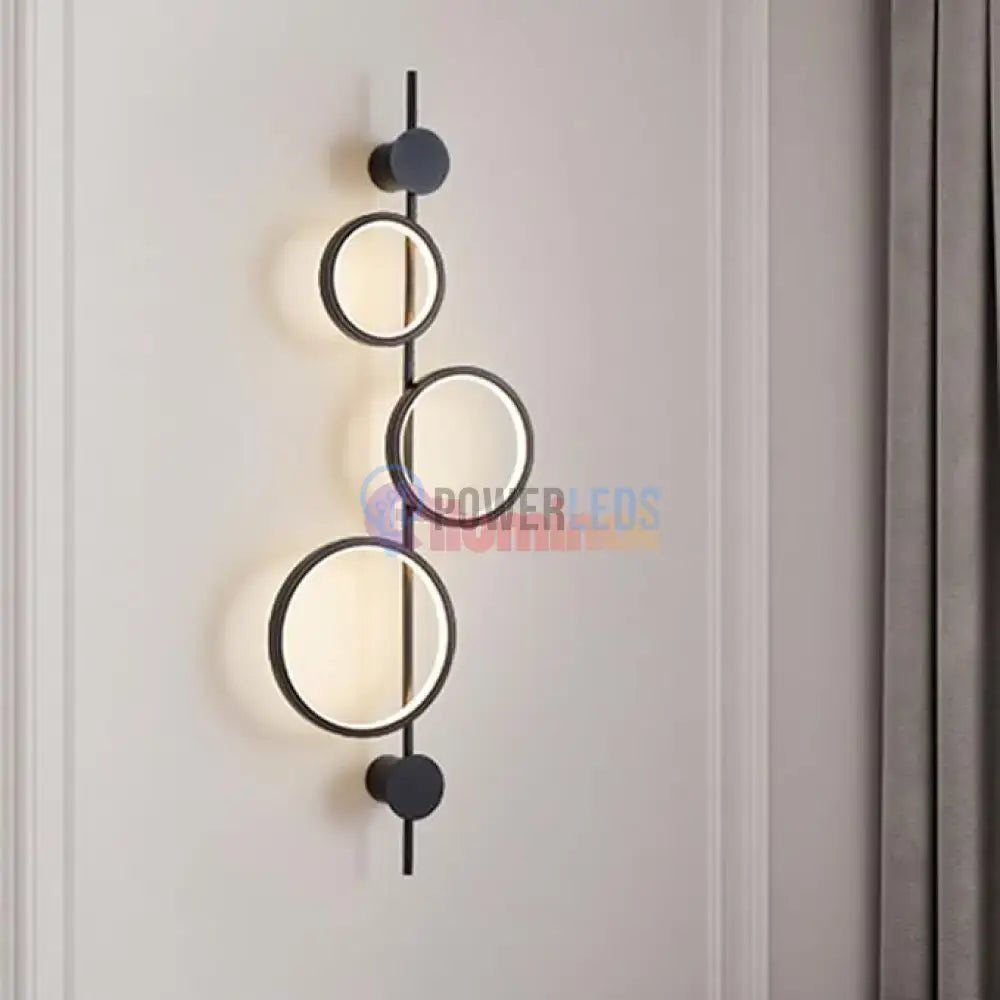 Aplica LED 40W TRIPLE ROUND BLACK 3 Functii powerleds.ro