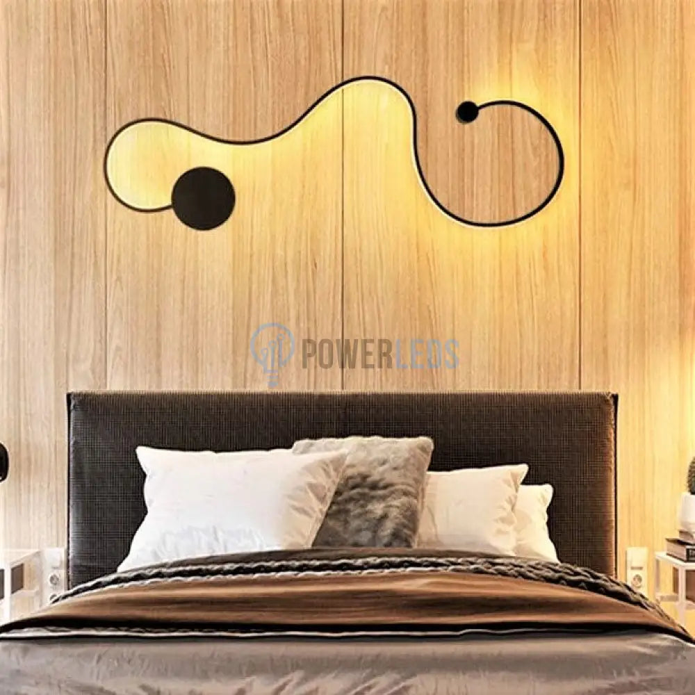 Aplica Led 60W 89Cm Gamora Black Wall Light Fixtures