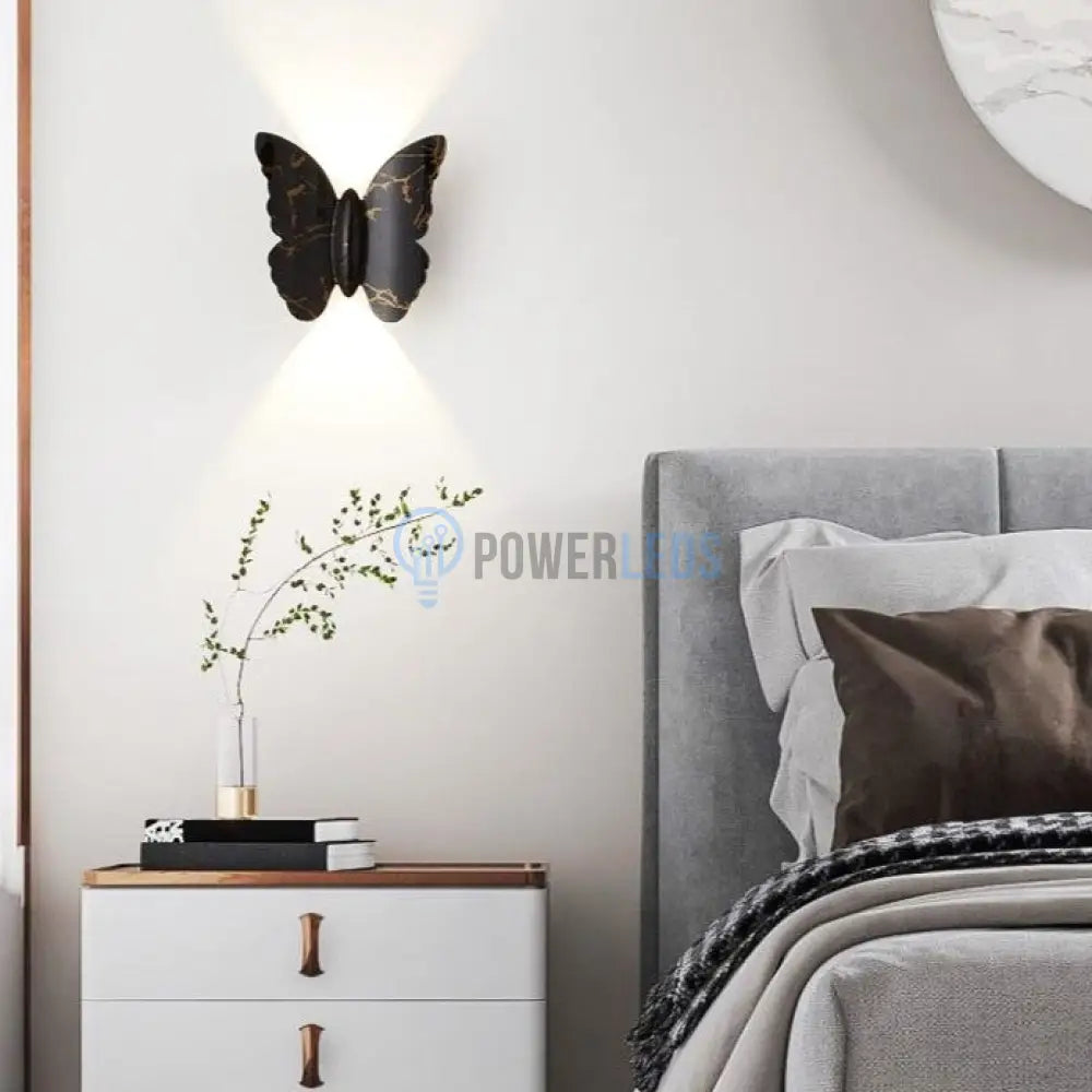 Aplica Led 6W Exterior Butterfly Black C207Bk Wall Light Fixtures