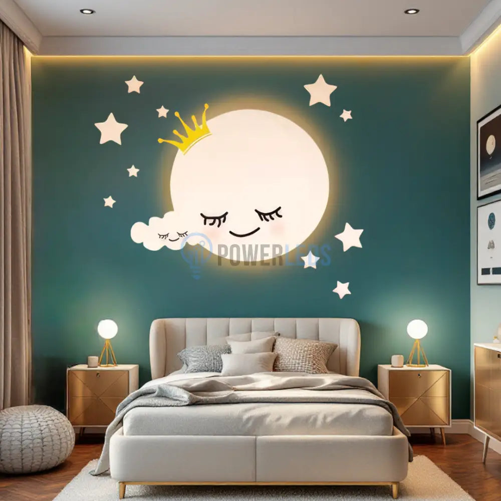 Aplica LED 80W Dreamy Moon Telecomanda 5319 ALBA / 50CM / KIDS Lighting Fixtures