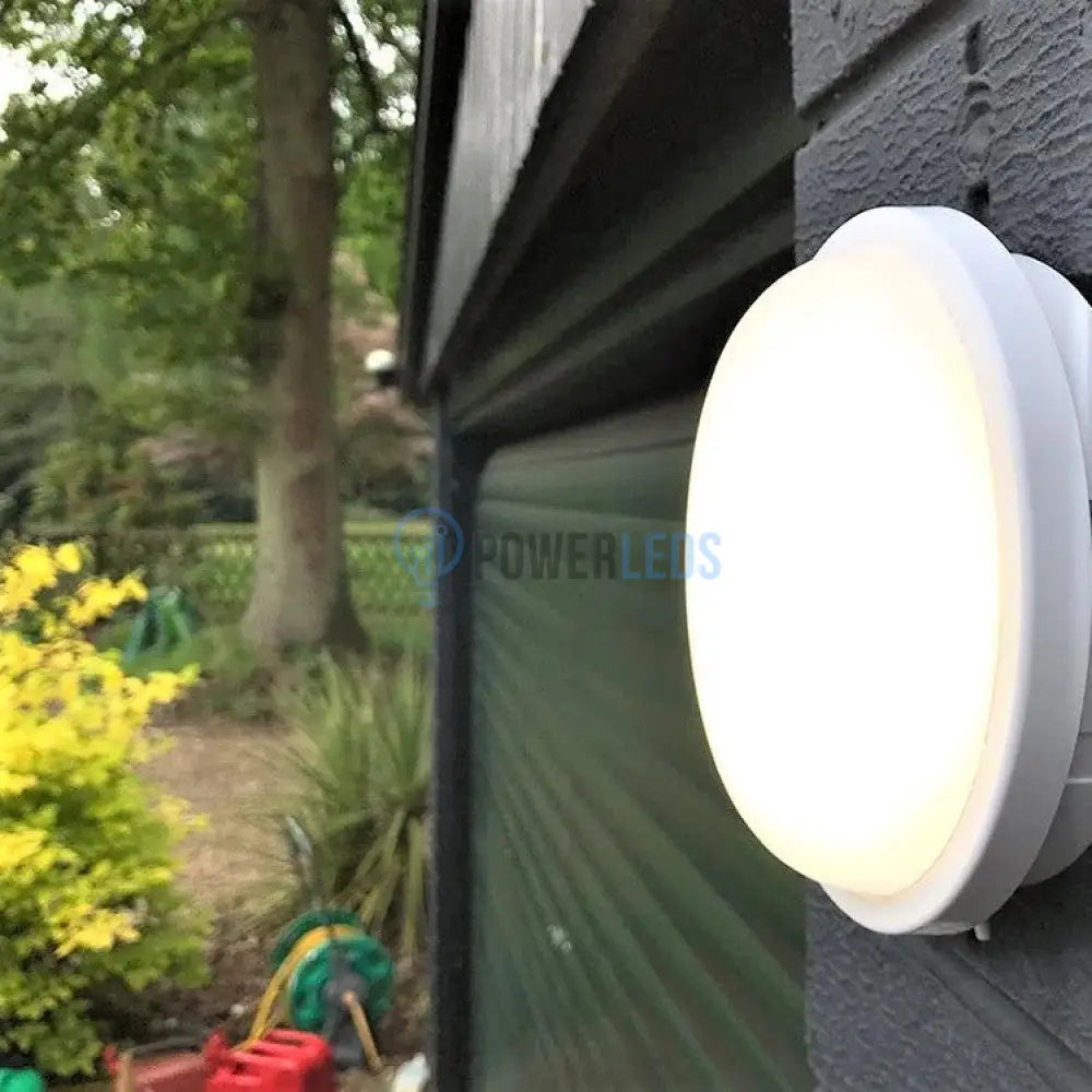 Aplica Led 8W Rotunda Bat Alba Exterior Ultra Subtire Echivalent 70W Wall Light Fixtures