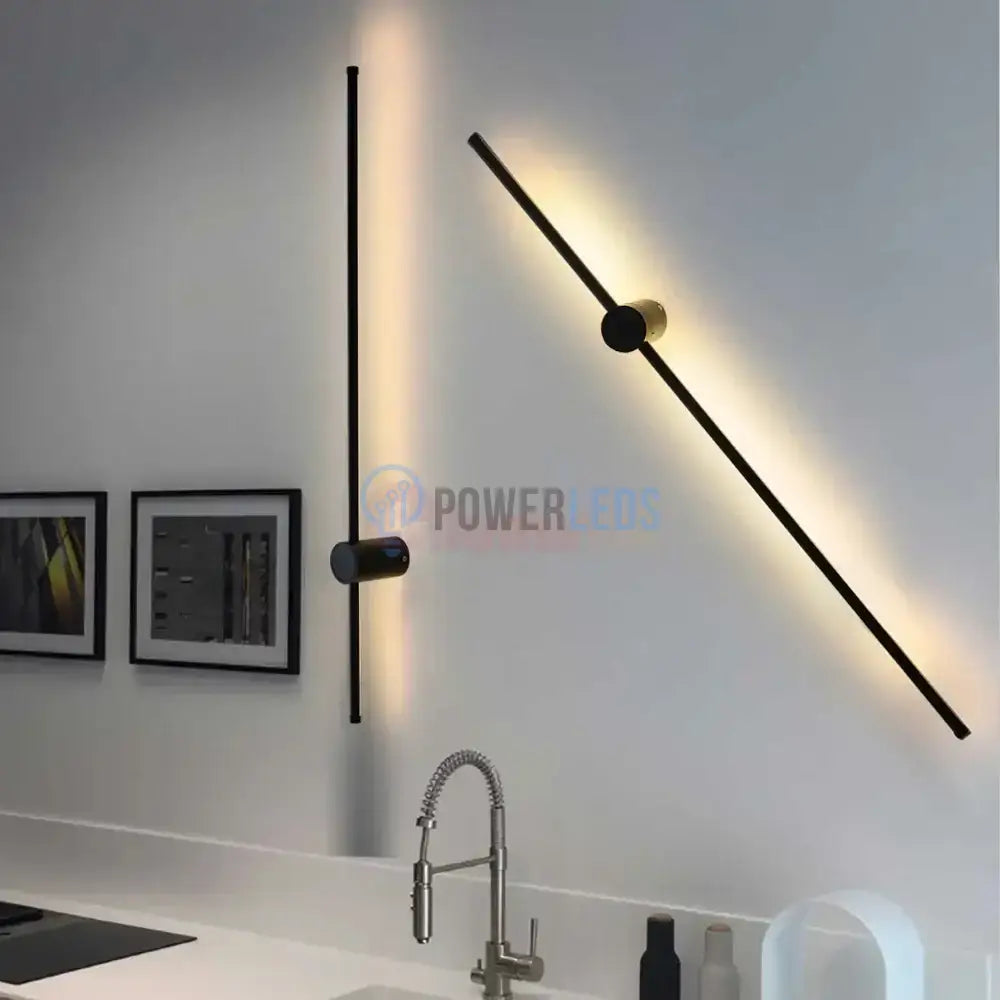 Aplica Led Alpine 12W 60Cm Black Wall Light Fixtures