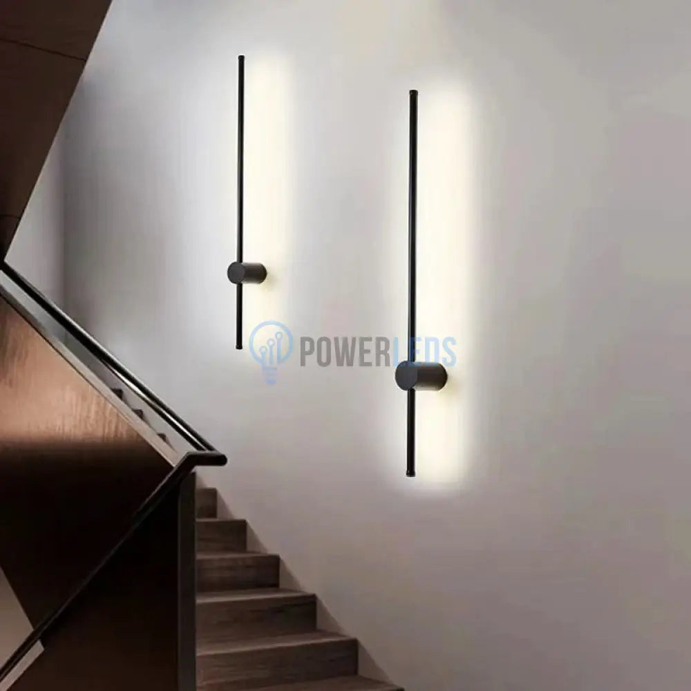 Aplica Led Alpine 22W 60Cm Black Wall Light Fixtures