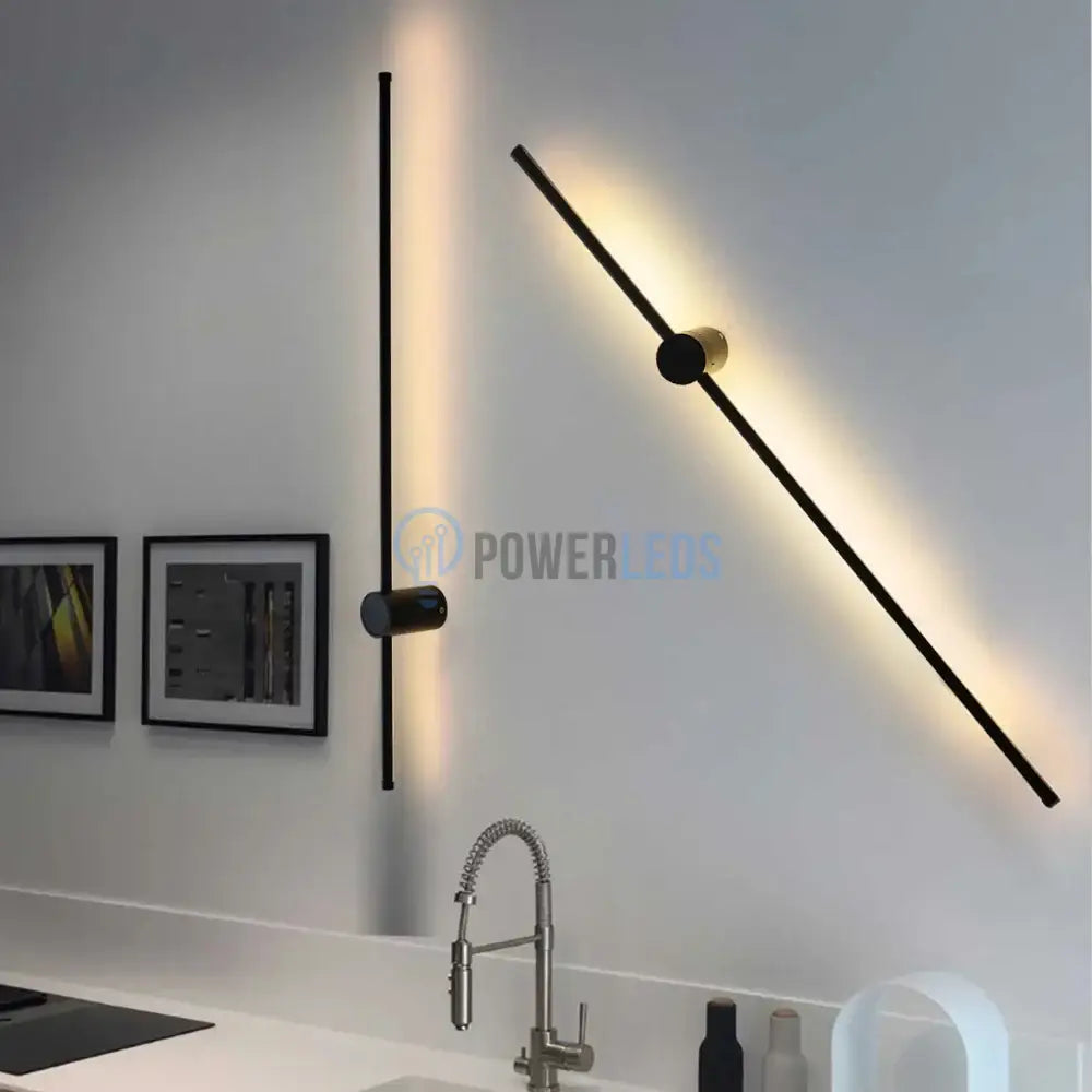 Aplica Led Alpine 12W 60Cm Black Wall Light Fixtures
