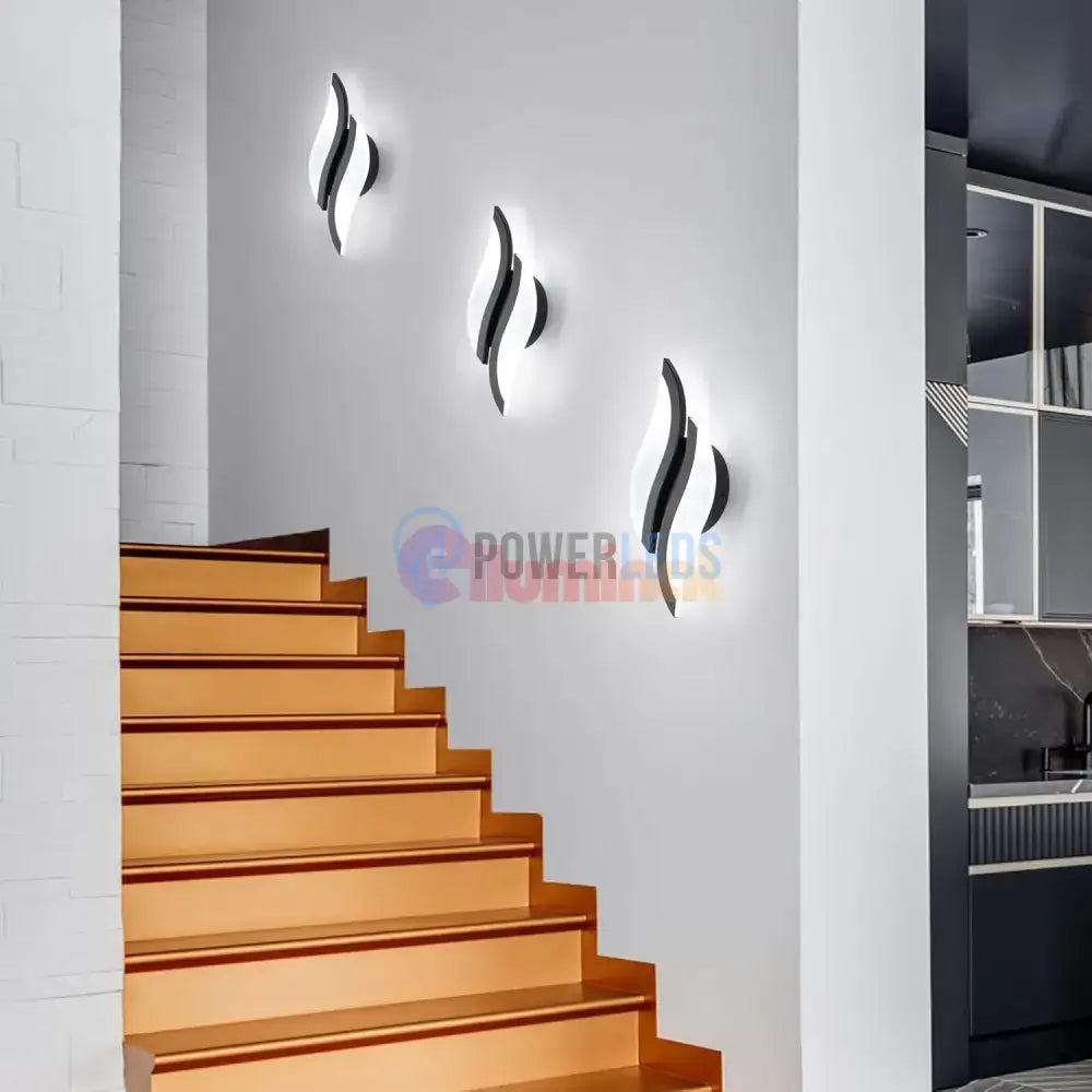 Aplica LED ASCO 8W Neagra Echivalent 40W powerleds.ro
