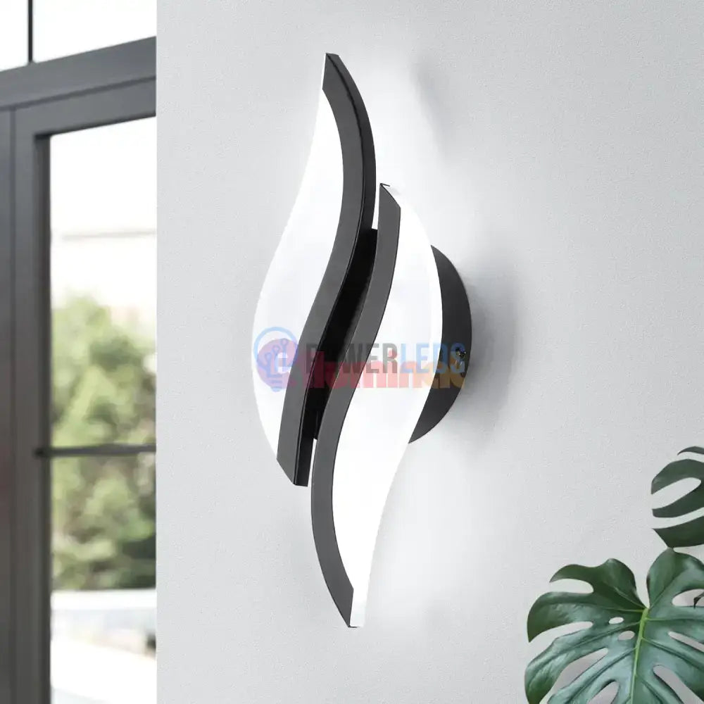 Aplica LED ASCO 8W Neagra Echivalent 40W powerleds.ro
