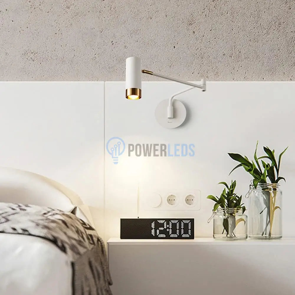 Aplica Led Avani Reglabila Alb + Auriu Wall Light Fixtures