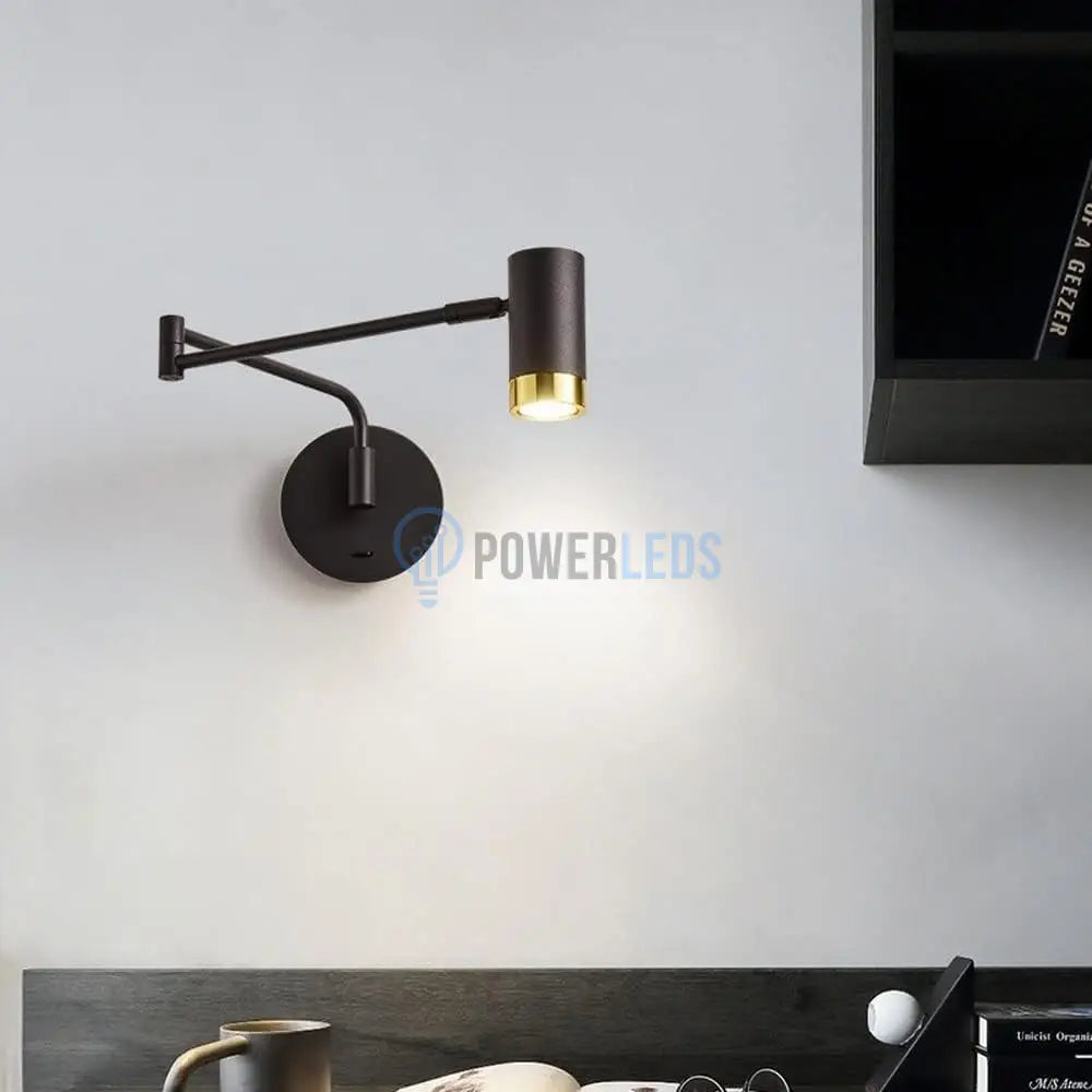 Aplica Led Avani Reglabila Negru + Auriu Wall Light Fixtures