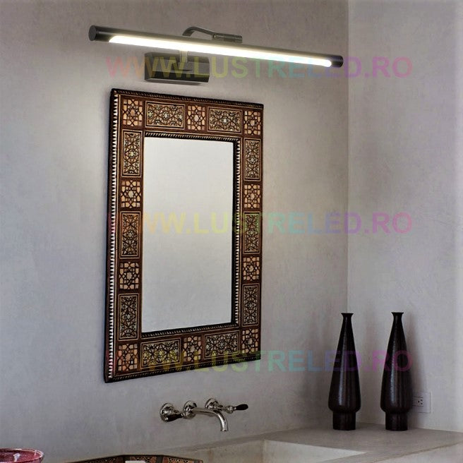 Aplica LED Baie 20W 57cm Neagra Reglabila AL132BK