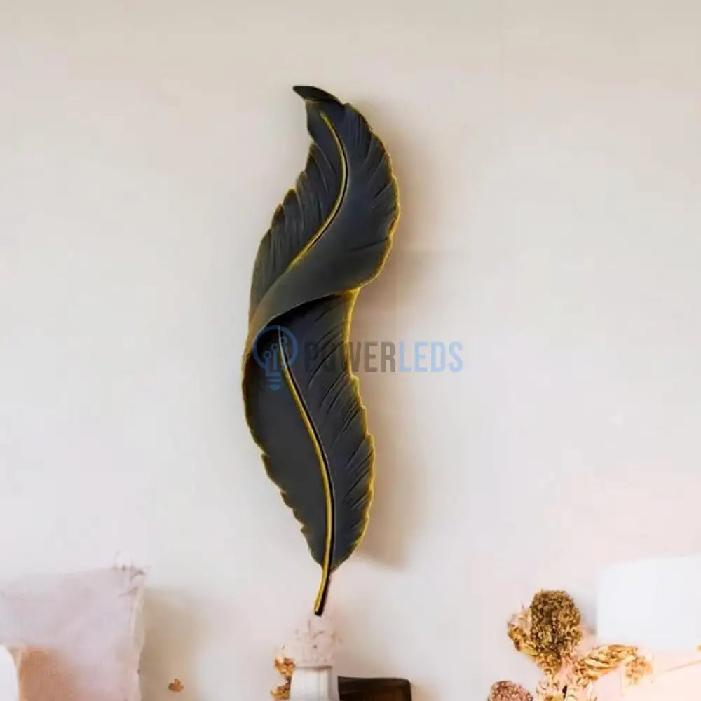 Aplica Led Black Luxury Feather 25W 63Cm Wall Light Fixtures