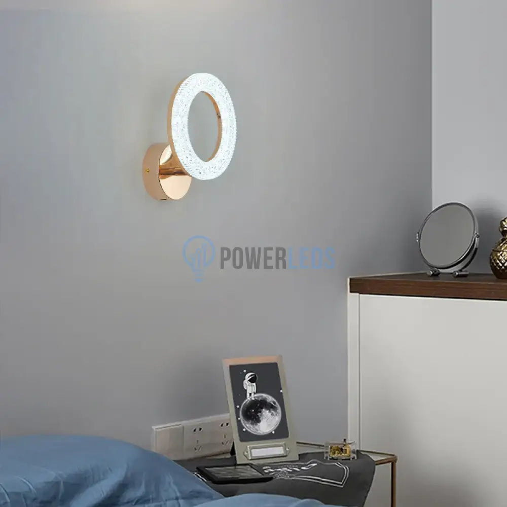 Aplica Led Circle Golden Design B300/1 Wall Light Fixtures