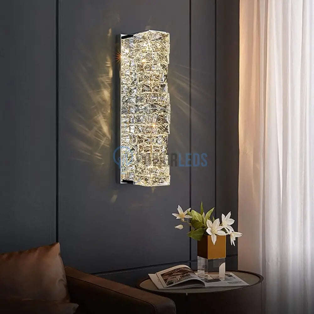 Aplica LED Cristal WAVE Chrome 48cm powerleds.ro