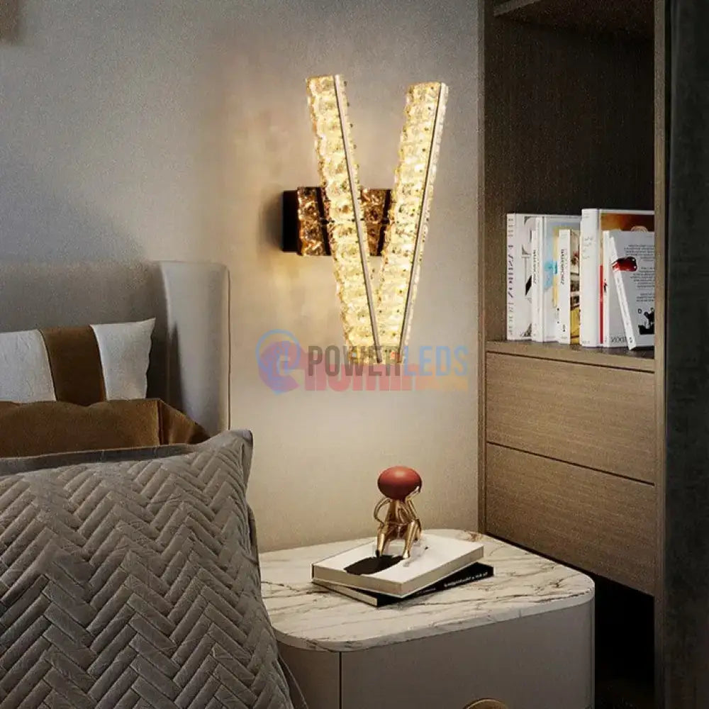 Aplica LED Crystal Gold V Shape powerleds.ro