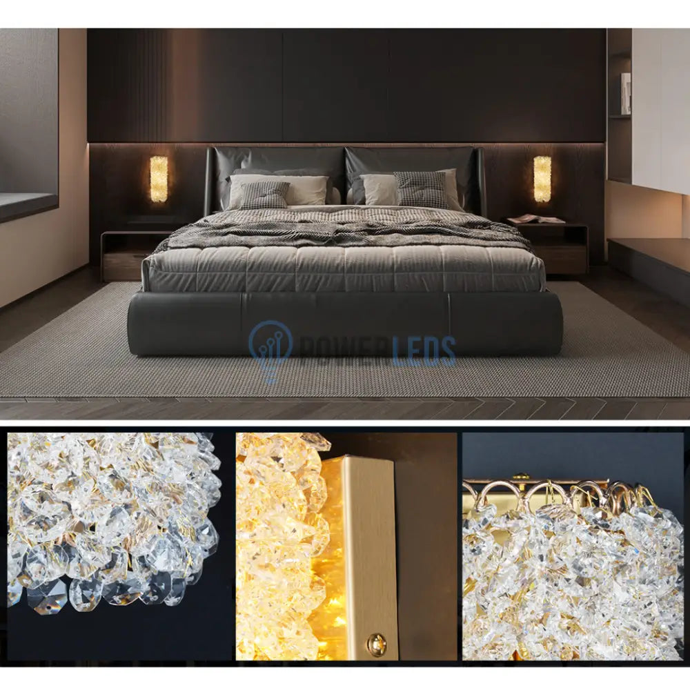 Aplica LED 21W Crystal Elegance CRISTAL / APLICA PERETE / TAVAN / CHROME Wall Light Fixtures