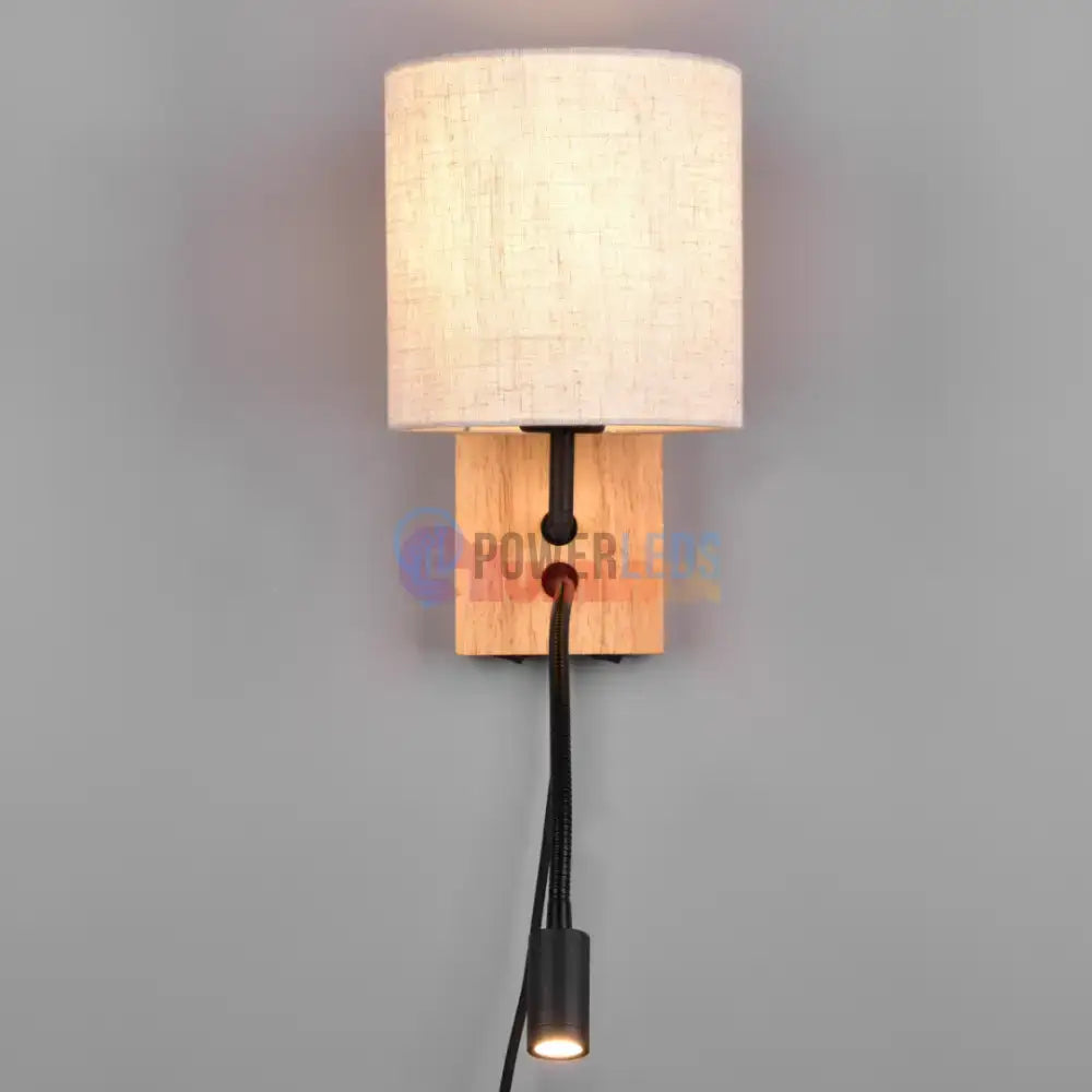 Aplica 1x E27 si LED NILAM Wood powerleds.ro