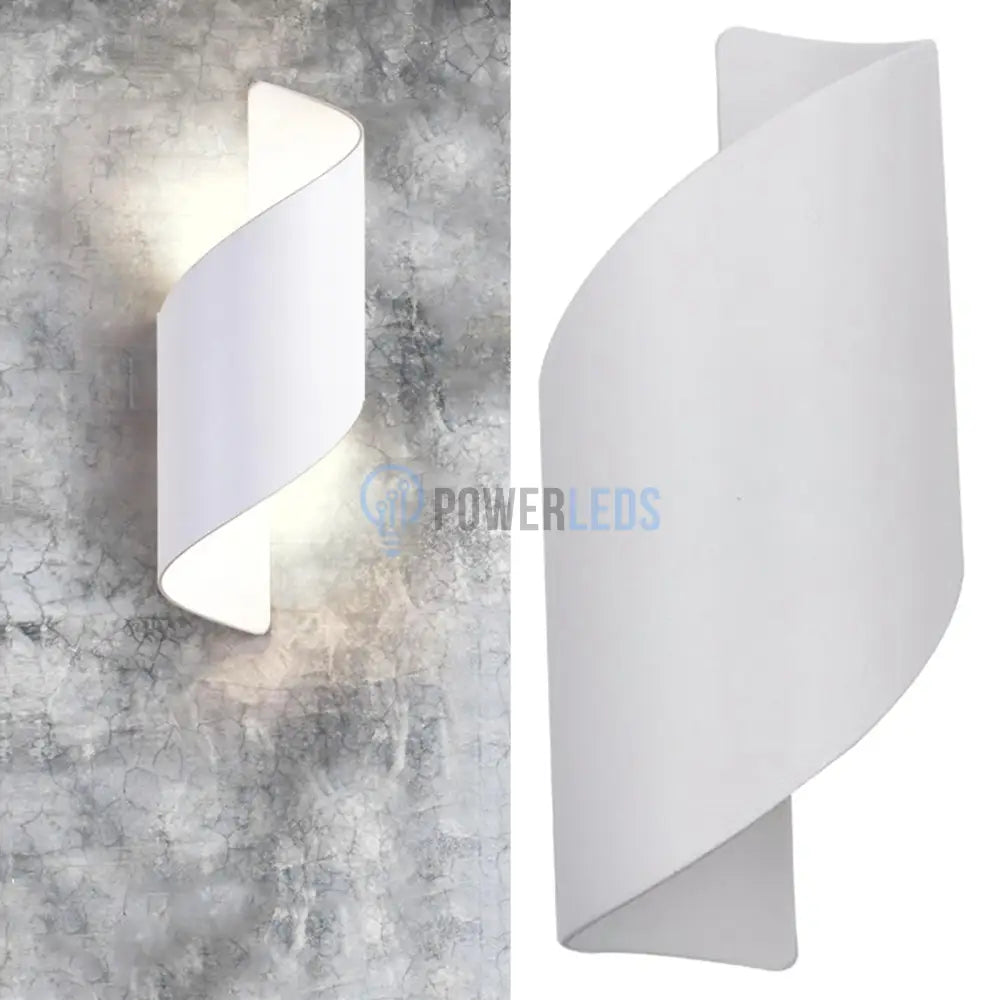Aplica Led Exterior 10W Spirala Alba Wall Light Fixtures