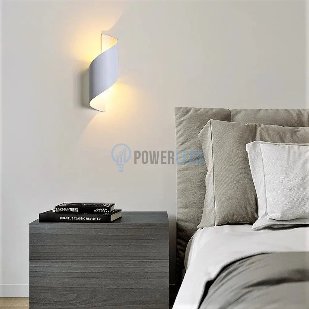 Aplica Led Exterior 10W Spirala Alba Wall Light Fixtures