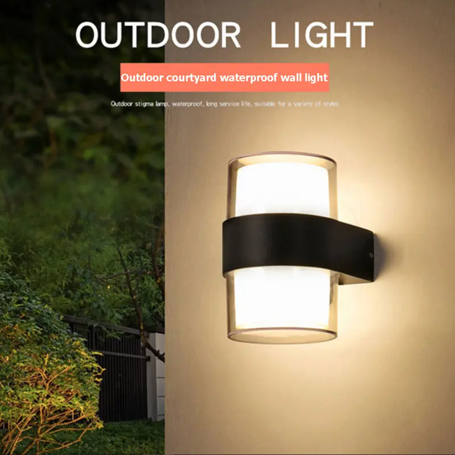 Aplica LED Exterior 12W Neagra Kuga ROUND Echivalent 100W