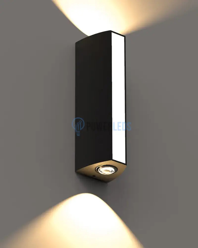 Aplica Led Exterior 12W Neagra Iluminare 3 Unghiuri Wall Light Fixtures