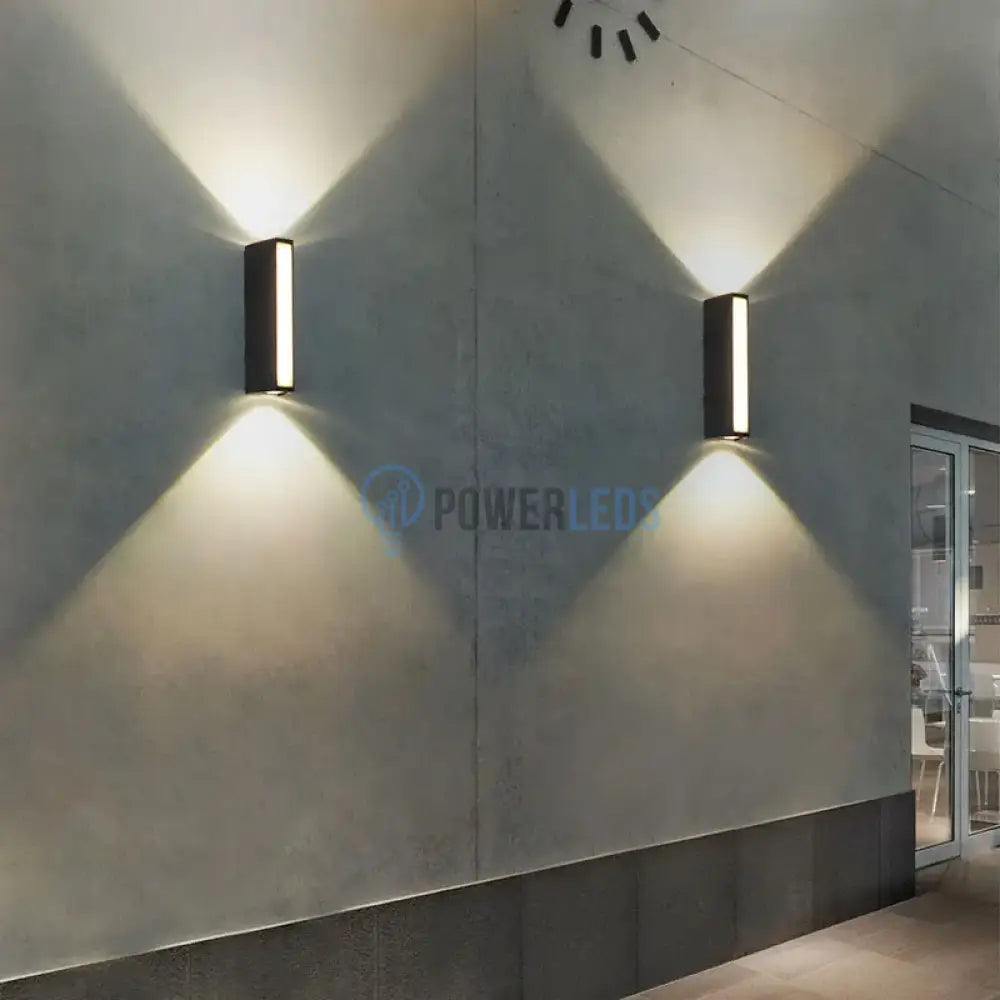 Aplica Led Exterior 12W Neagra Iluminare 3 Unghiuri Wall Light Fixtures