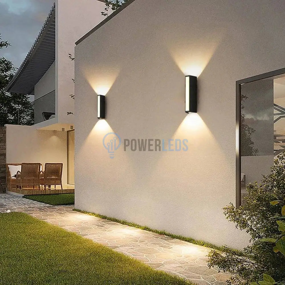 Aplica Led Exterior 12W Neagra Iluminare 3 Unghiuri Wall Light Fixtures