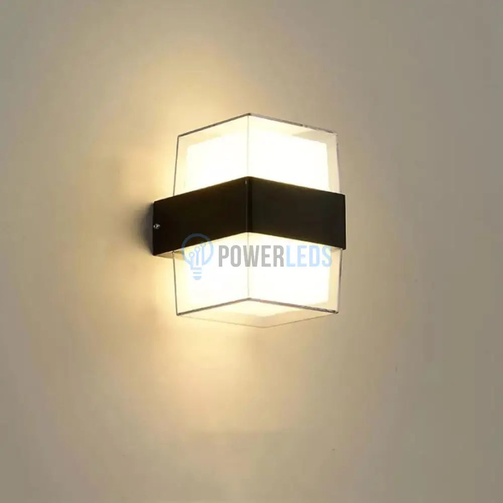 Aplica Led Exterior 12W Neagra Kuga Square Echivalent 100W Wall Light Fixtures