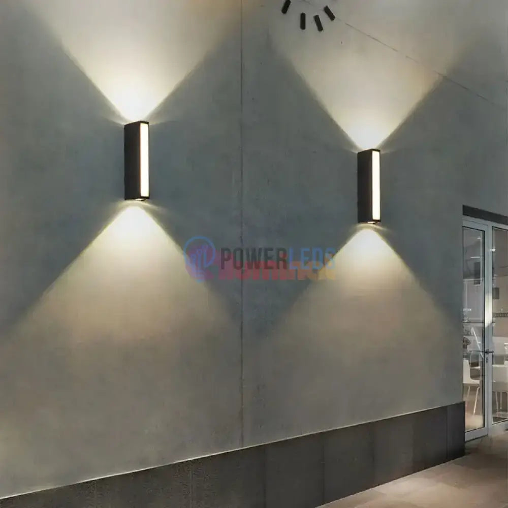 Aplica LED Exterior 12W Neagra Iluminare 3 unghiuri powerleds.ro