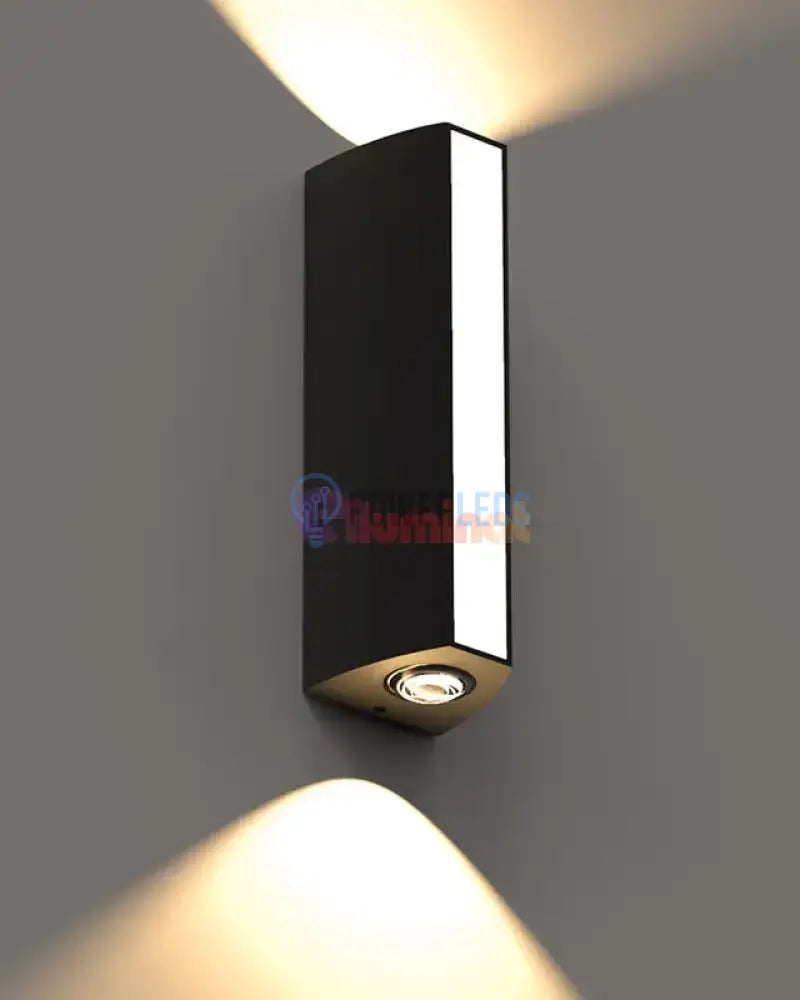 Aplica LED Exterior 12W Neagra Iluminare 3 unghiuri powerleds.ro