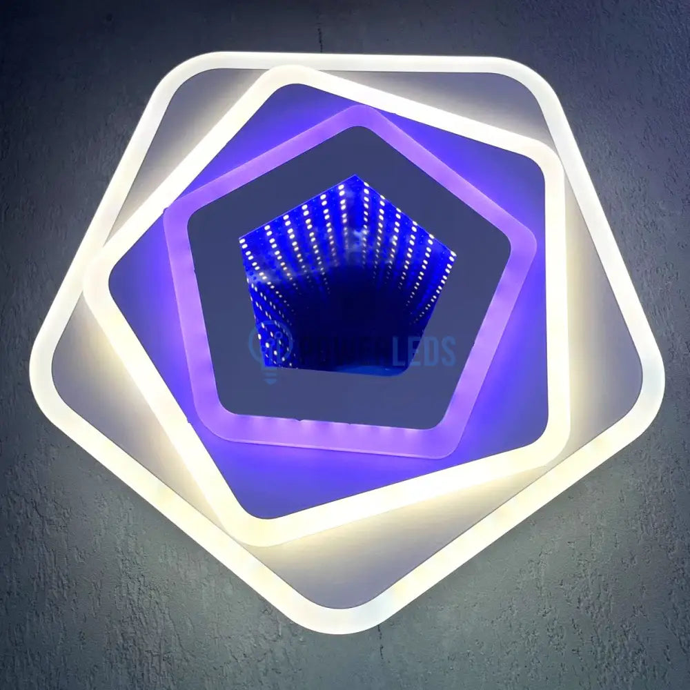 Aplica Led Galaxy 3D Pentagon Rgb Echivalent 300W Lighting Fixtures