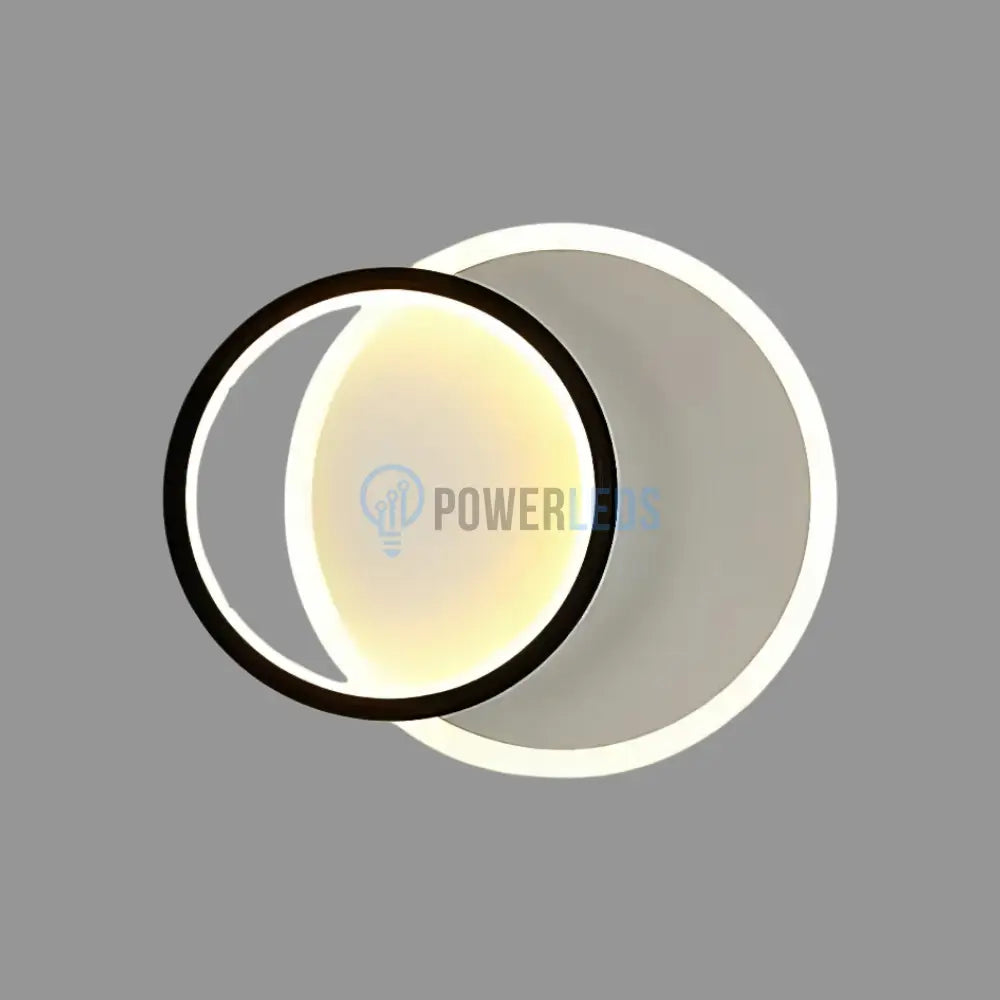 Aplica LED KARO ROUND 24W Black & White Echivalent 2400 lm Wall Light Fixtures