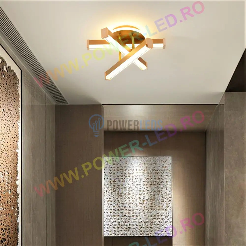 Aplica Led Linnes Circle 52W Gold Echivalent 300W Wall Light Fixtures