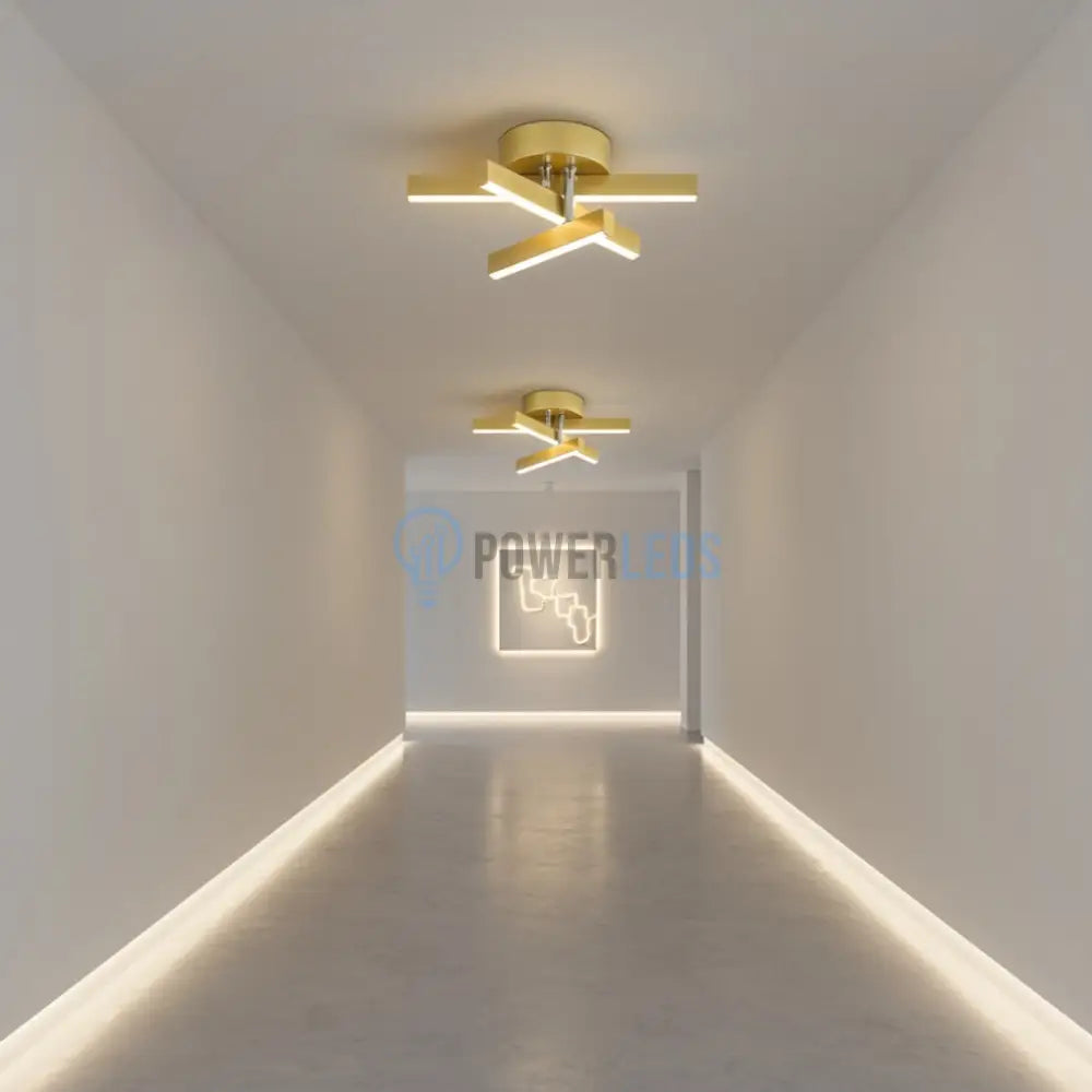Aplica LED LINNES STAR Gold Echivalent 200W Lighting Fixtures