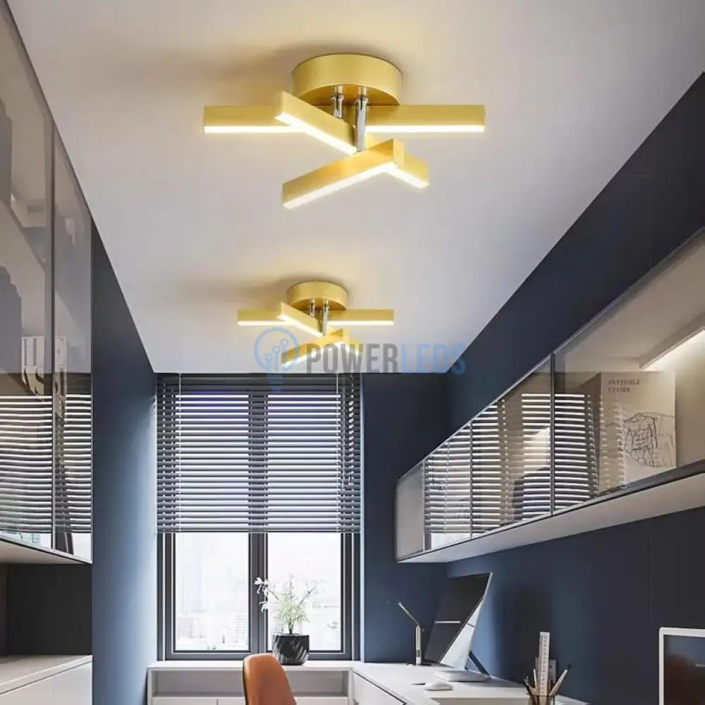 Aplica LED LINNES STAR Gold Echivalent 200W Lighting Fixtures