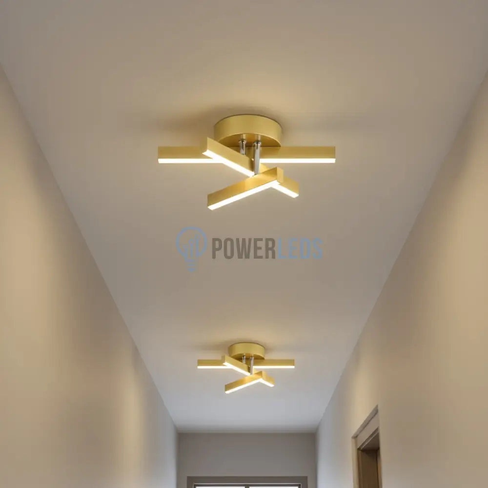 Aplica LED LINNES STAR Gold Echivalent 200W Lighting Fixtures