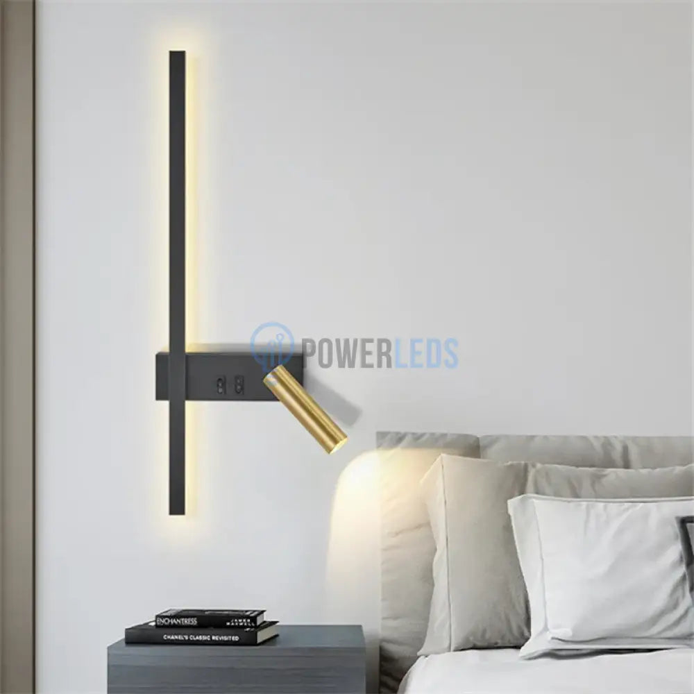 Aplica Led Luanda 9W Neagra Wall Light Fixtures