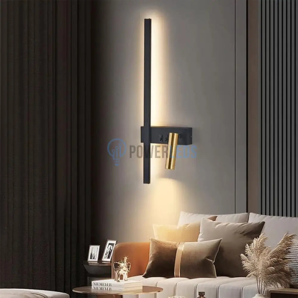 Aplica Led Luanda 9W Neagra Wall Light Fixtures