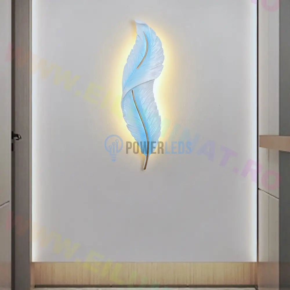 Aplica Led Luxury Feather 25W 63Cm Blue Sky Wall Light Fixtures