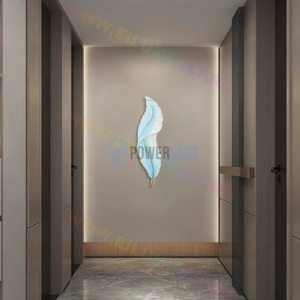 Aplica Led Luxury Feather 25W 63Cm Blue Sky Wall Light Fixtures