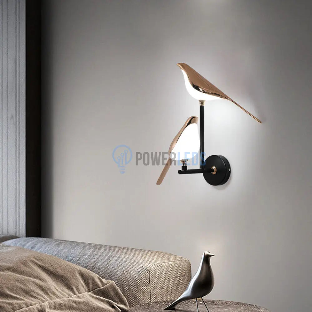 Aplica Led Luxury Golden Double Swallow Wall Light Fixtures