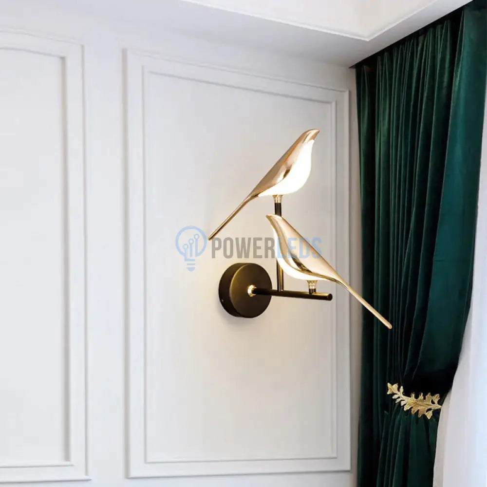 Aplica Led Luxury Golden Double Swallow Wall Light Fixtures