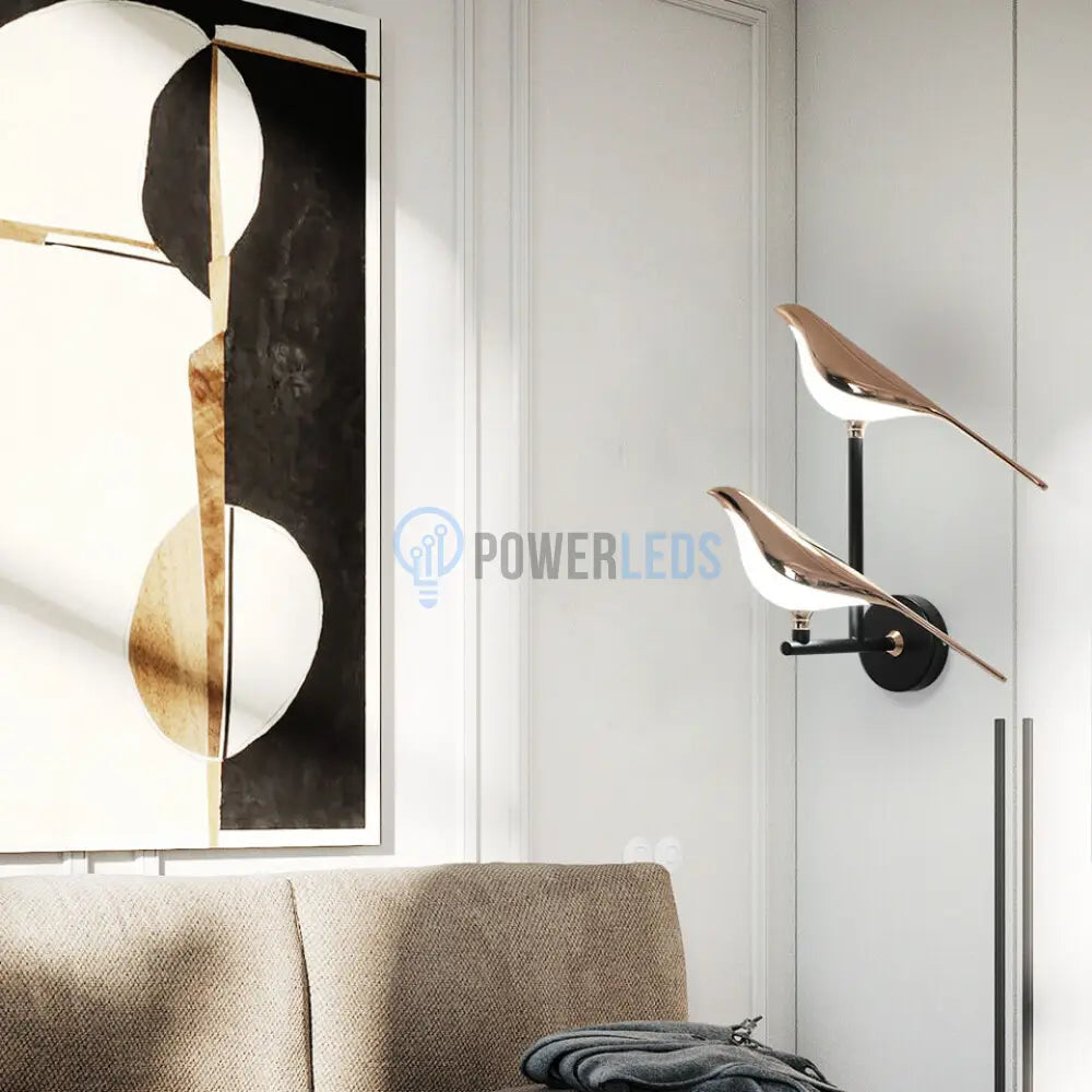 Aplica Led Luxury Golden Double Swallow Wall Light Fixtures