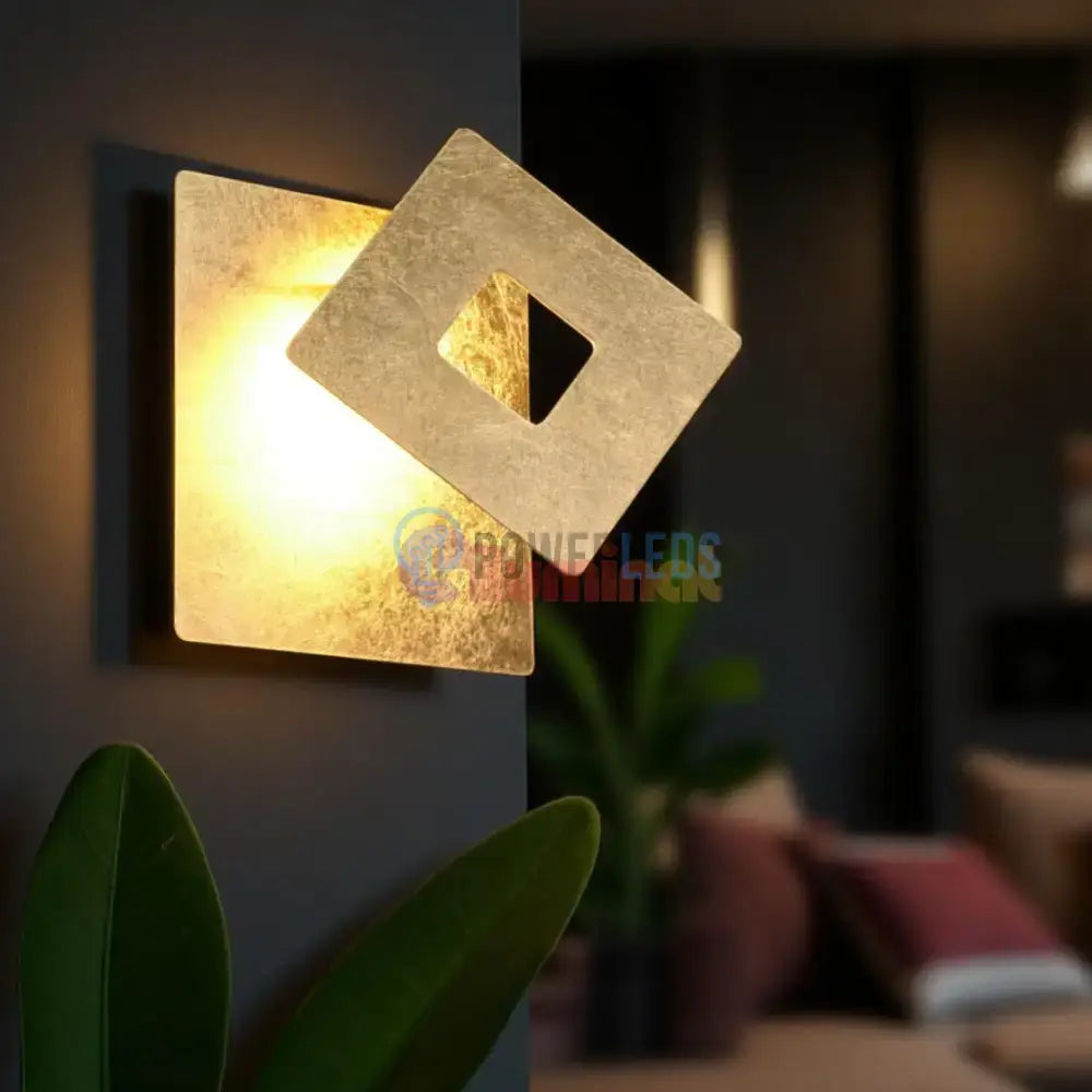 Aplica de Perete Gold LEANO Square powerleds.ro