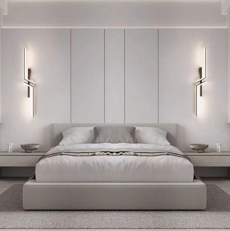 Aplica LED Modern Lines Black 80cm Echivalent 150W