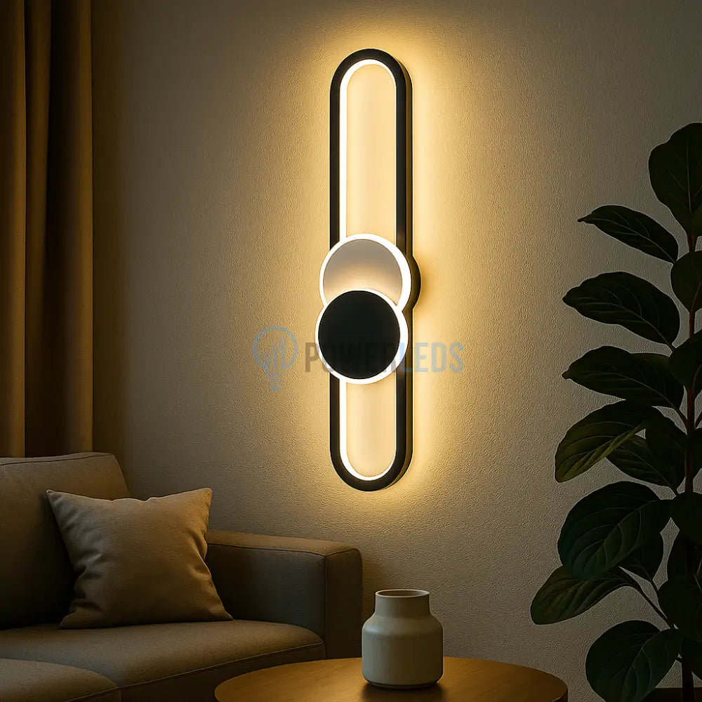 Aplica LED MOZZY 80cm Black Echivalent 90W Wall Light Fixtures