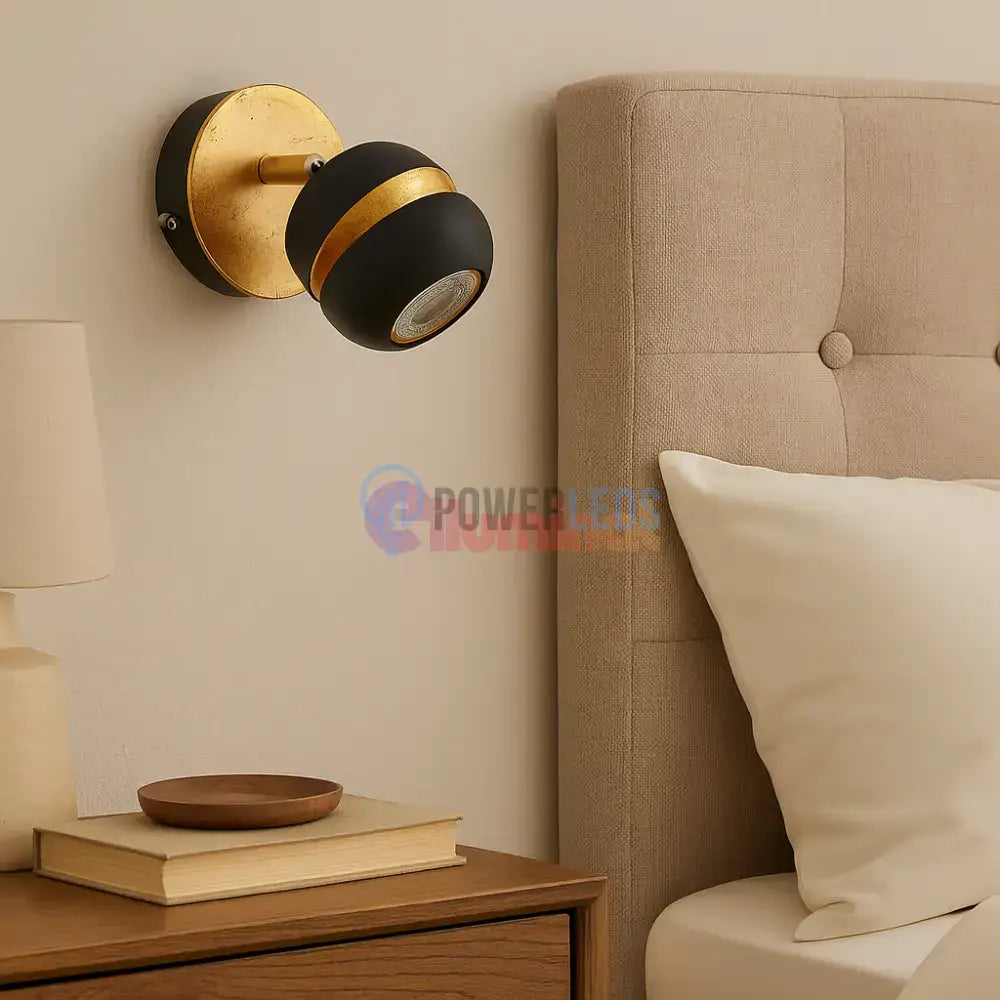 Aplica/Planfoniera LED NOCITO 3W NEGRU+AURIU powerleds.ro