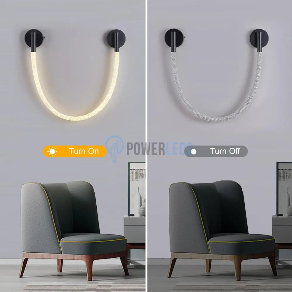 Aplica LED Nordic Style Light Rope Tube G4011 Black powerleds.ro