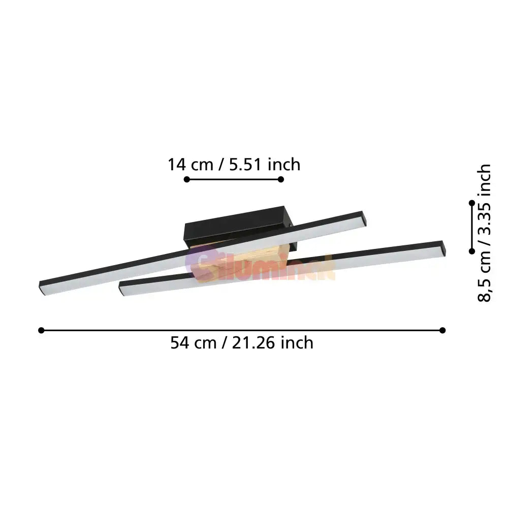 Aplica LED PANAGRIA Neagra 2X6,3W EGLO 900491 powerleds.ro