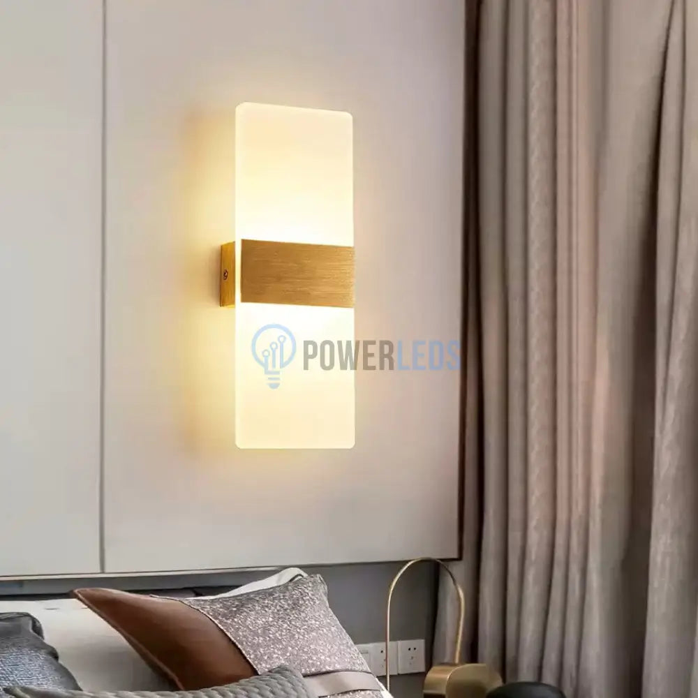 Aplica Led Perete 12W Sublime Square Gold Wall Light Fixtures